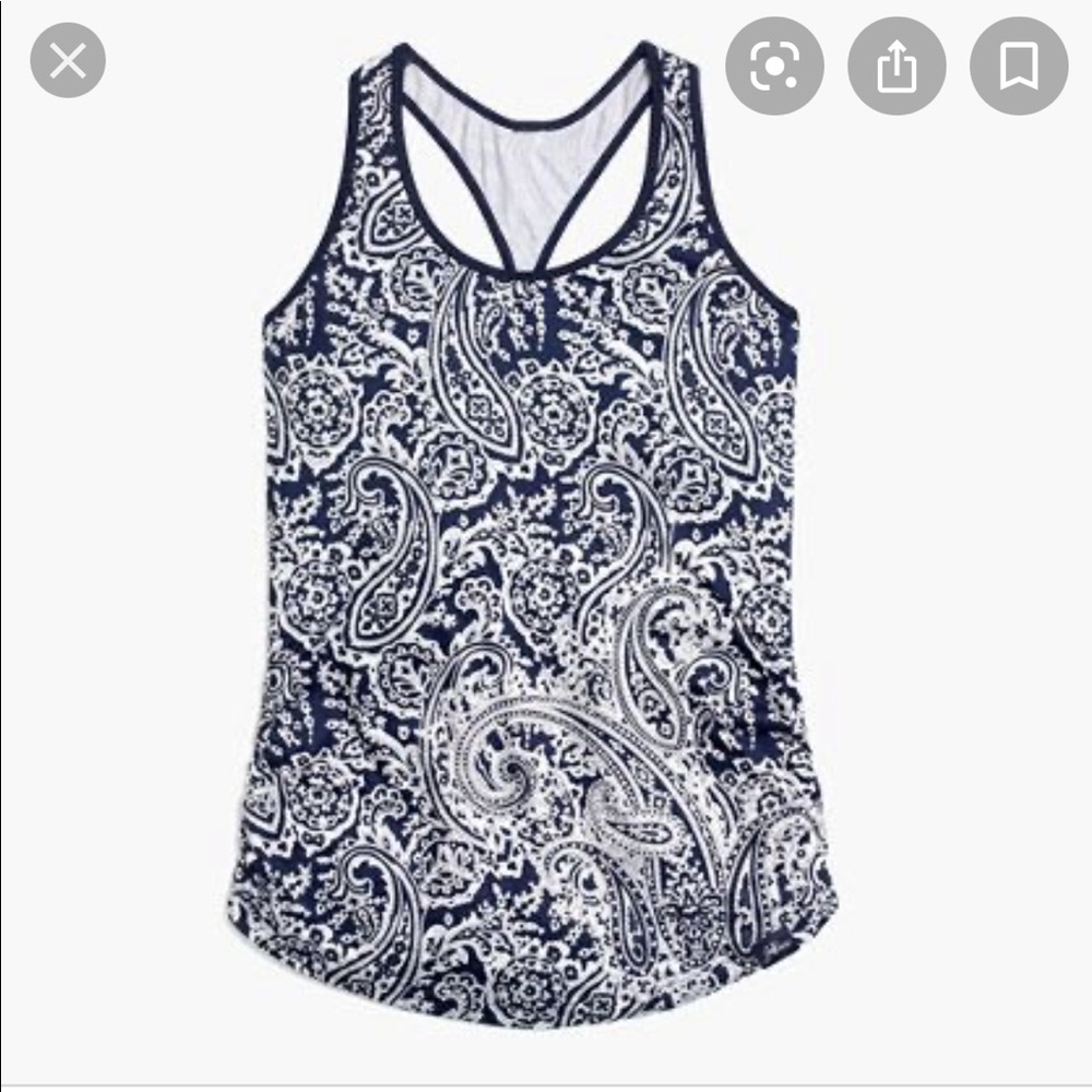 J Crew x New Balance Paisley Racerback